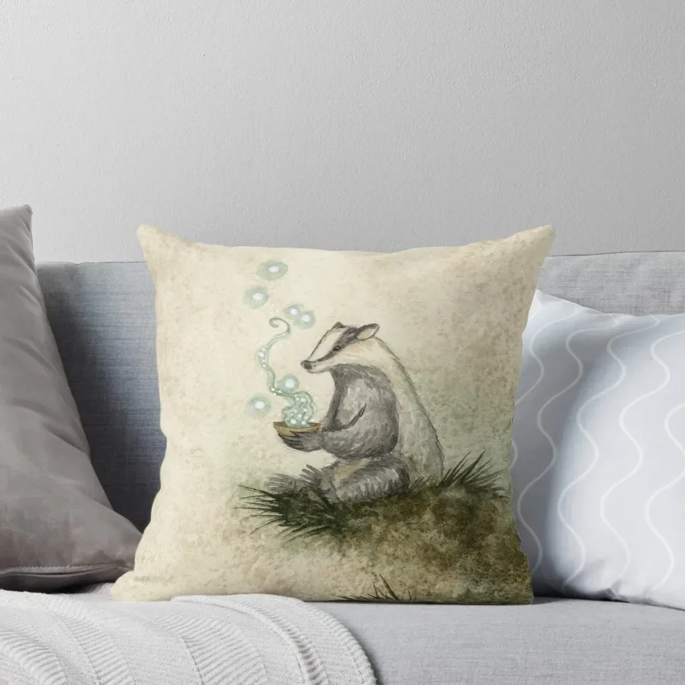 Badger Magick Throw Pillow Anime christmas pillowcases christmas ornaments 2024 Cushions For Decorative Sofa Pillow