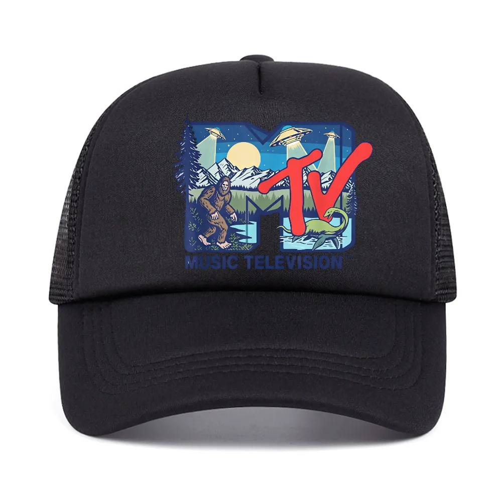 Rock Hip Hop Tv hat Summer Unisex baseball cap Cryptid Mtv Music Television hats Featuring Bigfoot UFO Aliens Nessie man caps