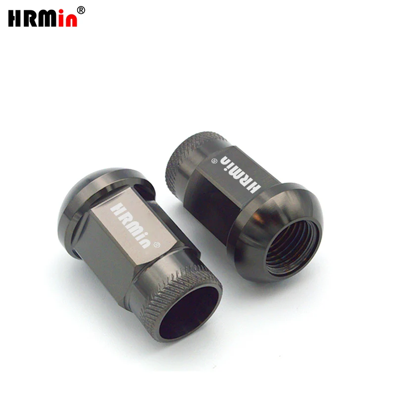 HRMin Factory 10.9 grade Gr5 titanium ball seat knurled wheel nut titanium nut titanium screw M12*1.5/M14*1.5mm 20pcs