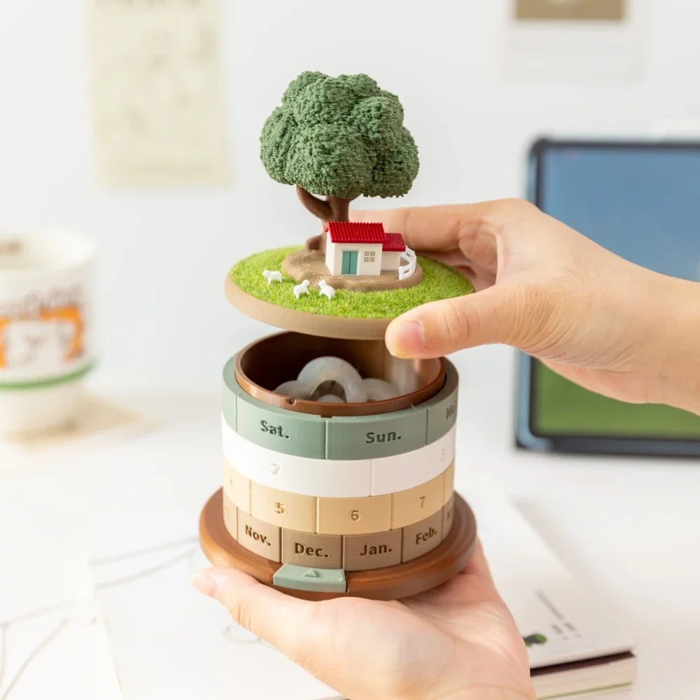 

Micro-landscape Storage Box New Creative Decompression Calendar Perpetual Calendar Christmas Baubles Storage Box Decoration Gift
