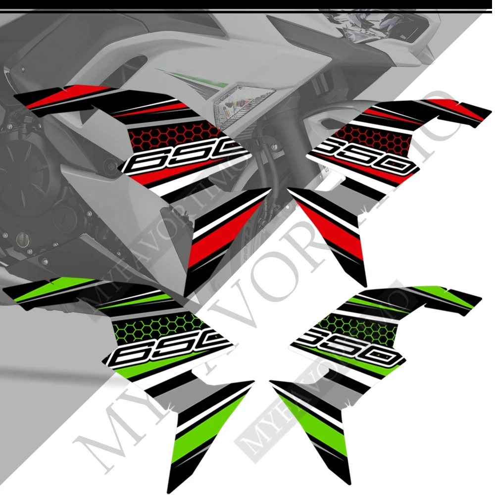 Kit d'Autocollants Précieux pour Kawasaki Ninja, Protection de Carénage, Emblème du Genou, Danemark ge, 650, 2018, 2019, 2020, 2021