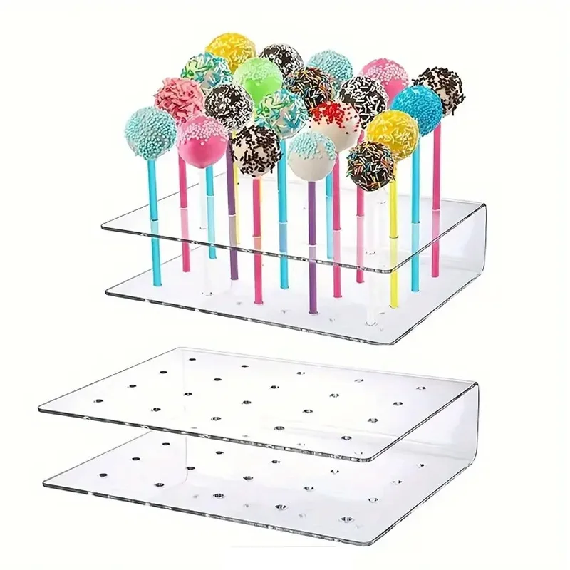 

1pc Acrylic Transparent Candy Display Rack 15-hole Acrylic Lollipop Display Stand For Weddings, Parties & Festivals
