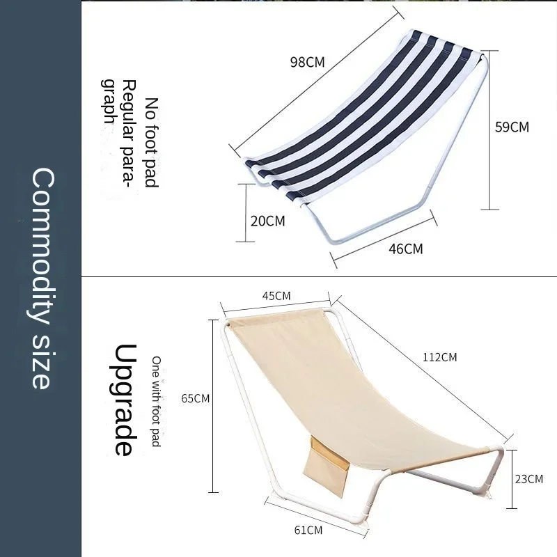 Outdoor Sunbathing Lounge Chair Beach Portable Sun Lounger Adjustable Reclining Sunbathing Lounge Chair Lawn Poolside Picnic