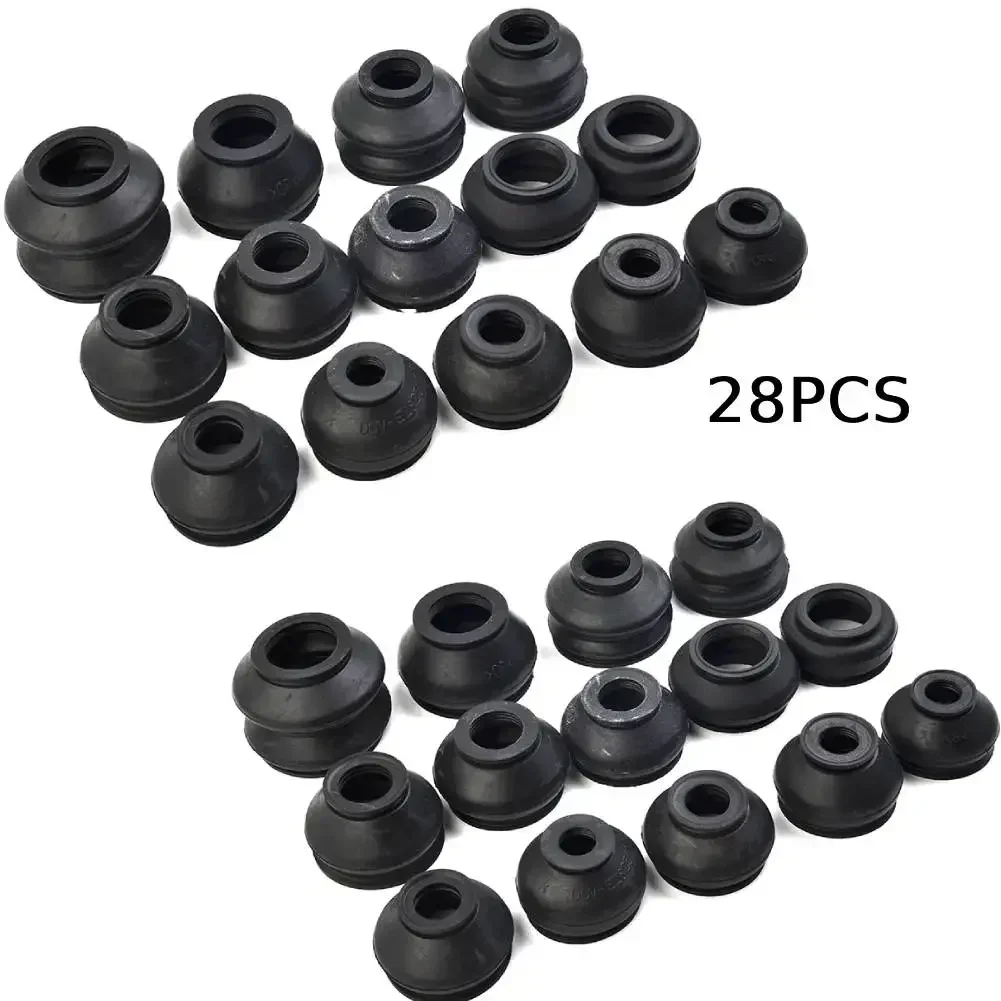 

28Pcs Ball Joint Boot Suspension Steering Dust Cover Track Tie Rod Linkage Kit Minimizes Premature Wear Of Suspension Parts