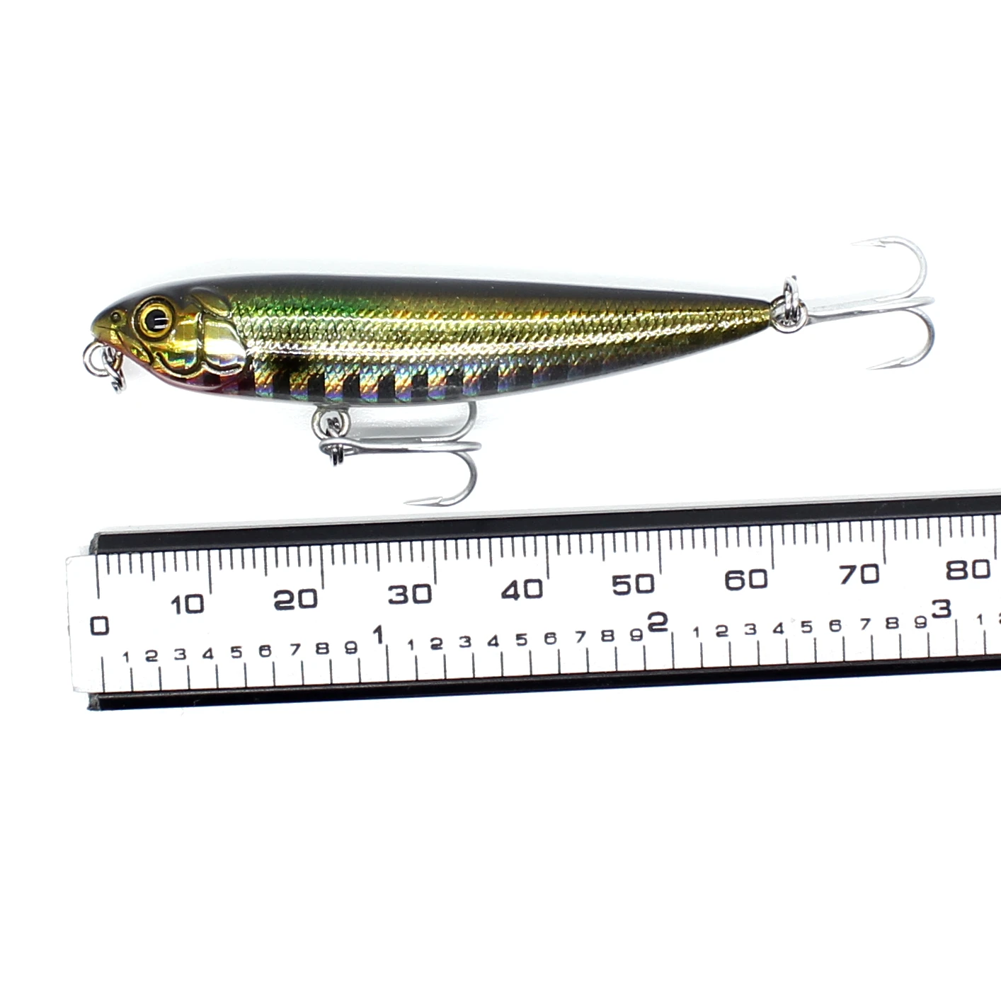 AOCLU Topwater Wobbler 60 mm 105 mm Bleistift Walk The Dog Harter Köder Popper Stick Angelköder Bass Fresh Salt Water 10 # VMC-Haken – Detail 3