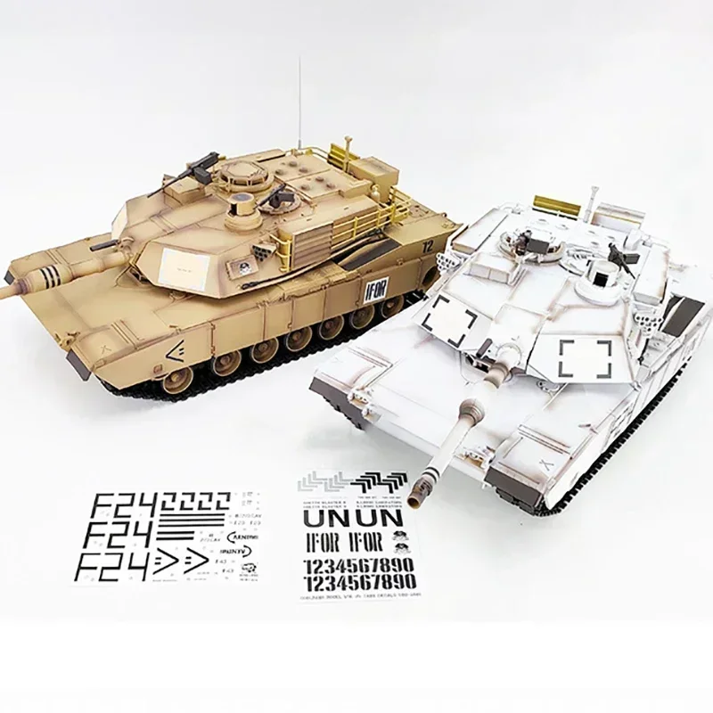 Henglong-controle remoto tanque m1a2, tanque de batalha infravermelho, versão atualização com tanque rc aço, brinquedo, novo