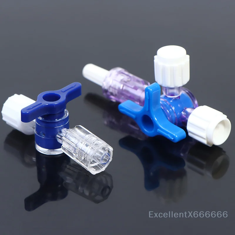 Plastic Two-Way Three-Way Stopcock Luer Lock Adapter for Clinical Hospital Use