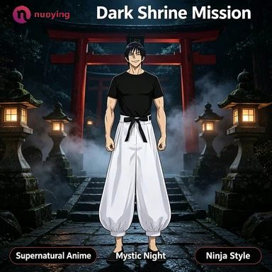 Costume cosplay di Jujutsu Kaisen JJK, ispirato al manga, con parrucca, maglietta, pantaloni e rete a forma di rosa, ideale per travestimenti a tema anime, perfetto come regalo per Halloween o Natale.