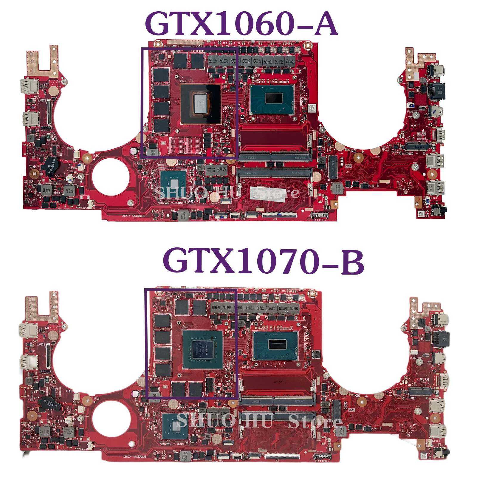 KEFU GL703GS Mainboard For ASUS ROG STRIX GL703GM GL703G S7BS Laptop Motherboard With i5-8300H i7-8750H  GTX1070-8G GTX1060-6G