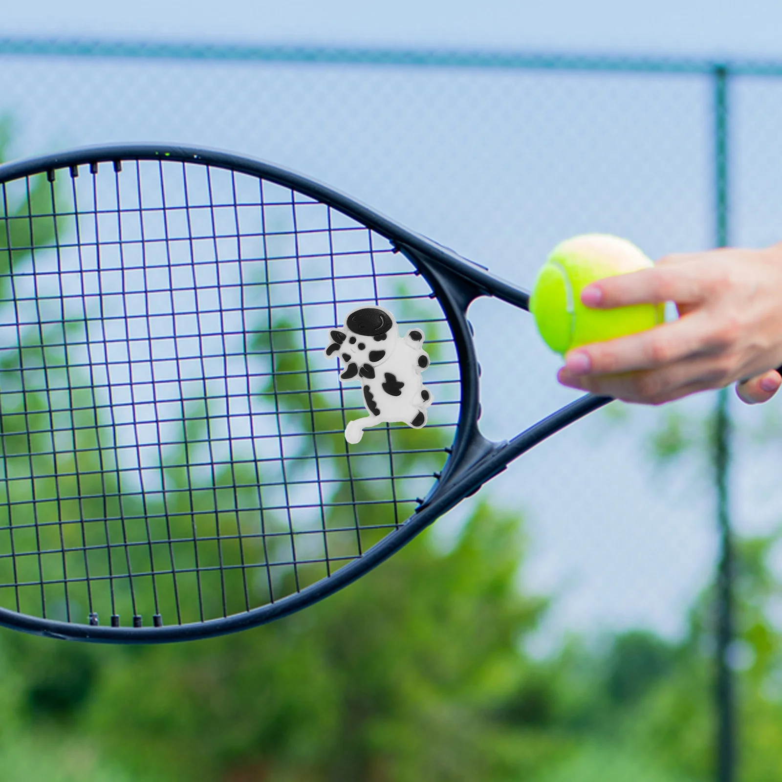 

6 шт. демпферы для теннисных ракеток, силиконовые амортизаторы, удобное снижение вибрации, забавный дизайн, спортивные аксессуары