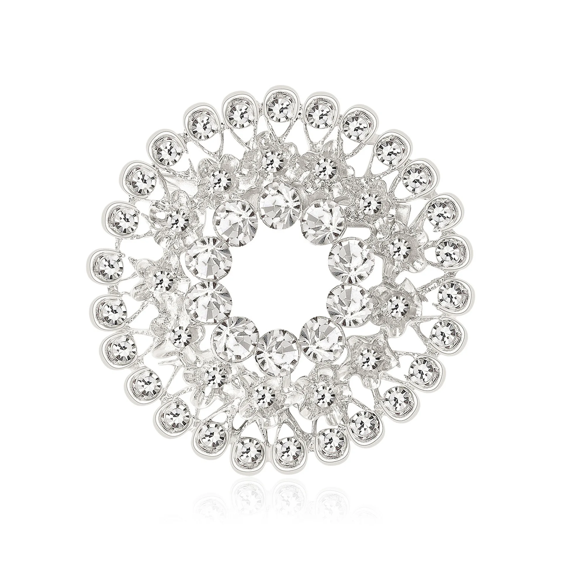 بروش خاتم من حجر الراين مرصع بالألماس، هدية إكسسوارات الملابس ذات شارة معدنية راقية ومبتكرة ومتعددة الاستخدامات