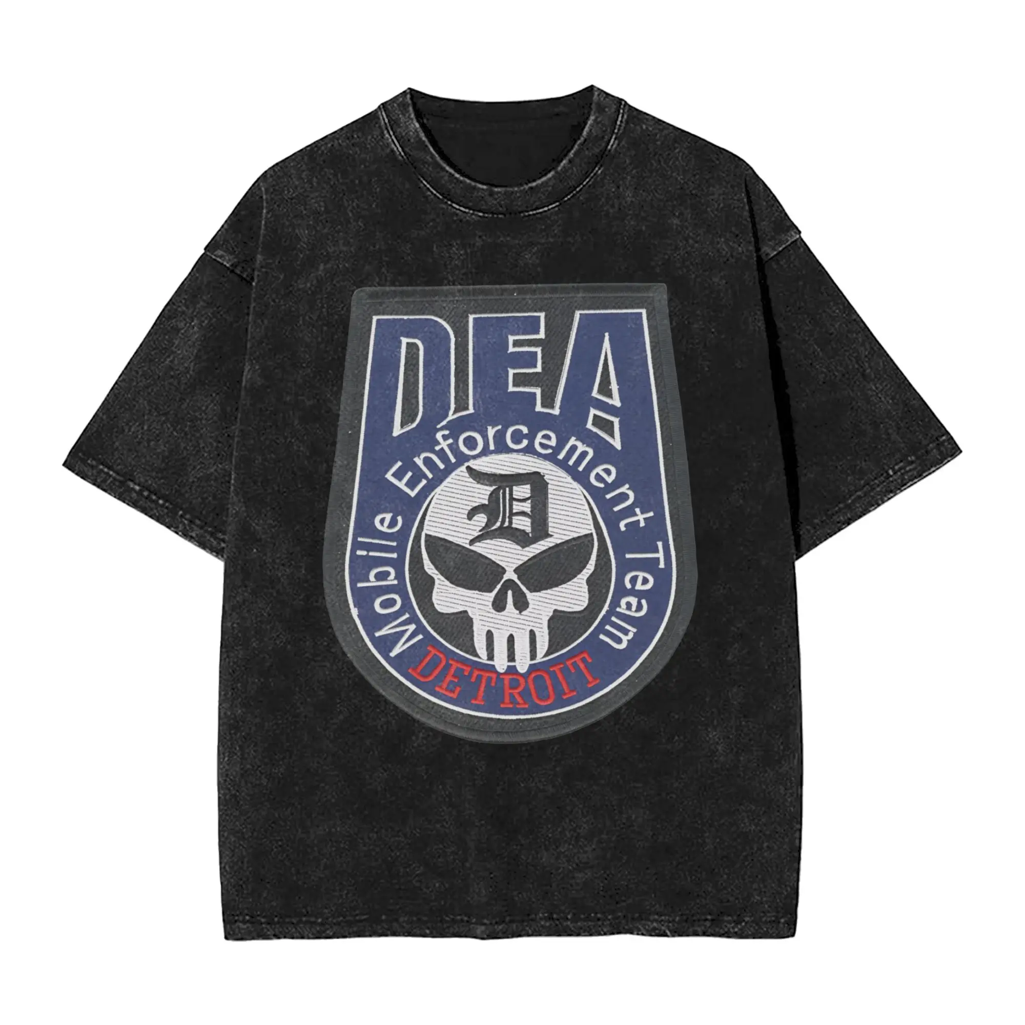 DEA Special Agent USA T Shirt Hip Hop Washed Short Sleeve Street T-Shirts  Vintage for Men Women Tops Streetwear Summer Top Tees