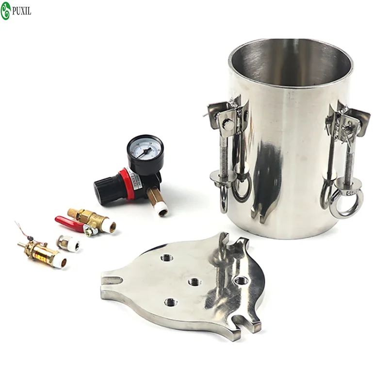 2L 304 Stainless Steel Dispenser Pressure Tank Pressure Barrel Dispensing Valve Fluid Dispensing Storage Bucket