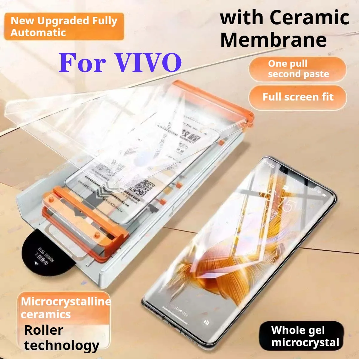 X100Ultra Roller Second Stickers X90Pro+ Curved Screen Protector For VIVO X200 X80 Pro+ Ceramic Film X70Pro X60Pro X50Pro+ Soft