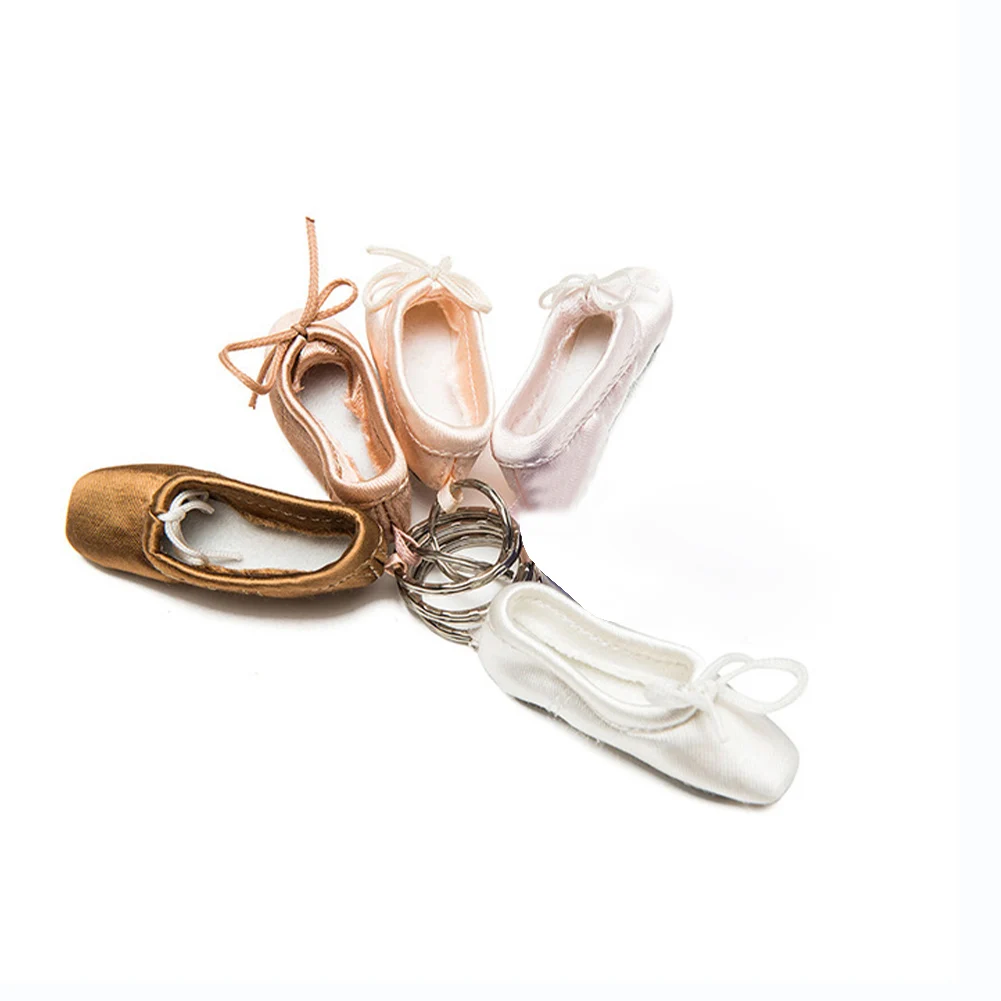 Handmade Mini Satin Pointe Shoes Keyring Ballet Shoe Keychain Ballet Accessories Ballet Charm Chain Bag Pendant Christmas Gift