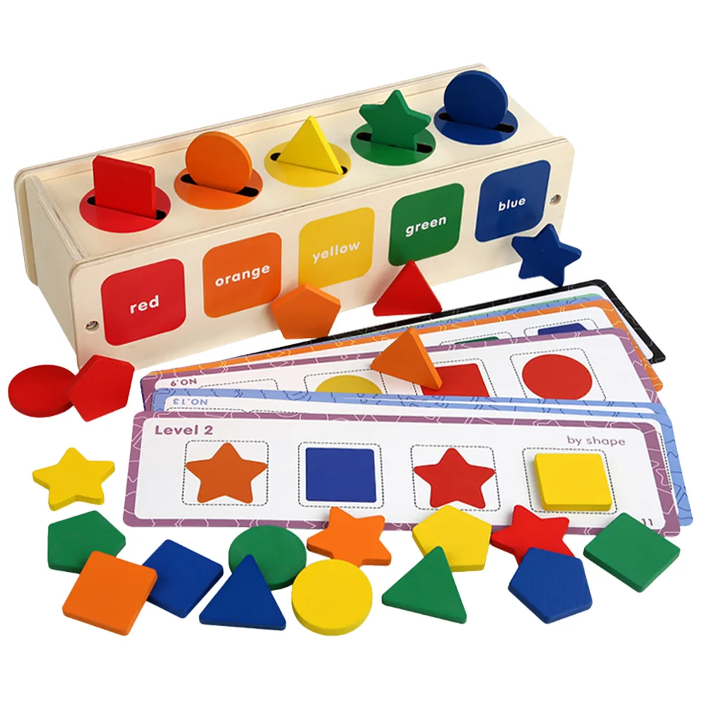 Classificazione Scatola di apprendimento Sviluppo Disco in legno Giocattoli Bambini per bambini di 2 anni Puzzle da tavolo per bambini