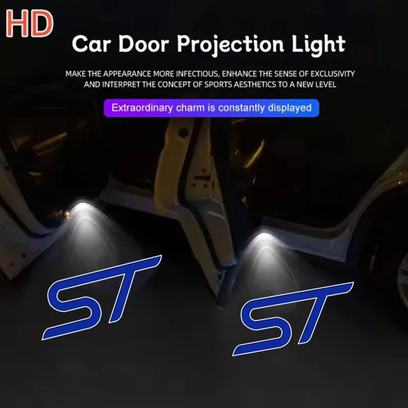 2pcs Logo Laser Lamp DC 5V Projector Car Courtesy Lights For Ford ST Line Vignale