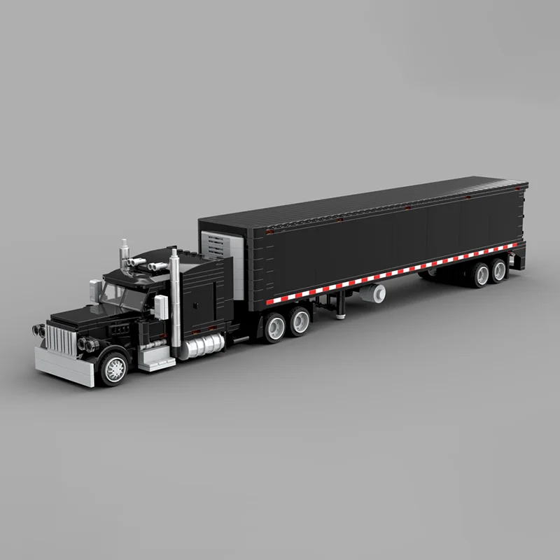 785 stücke MOC Peterbilt City Cargoed Modell Bausteine spielzeug Architektur DIY kreative idee Weihnachten geschenke Bildung Geburtstag