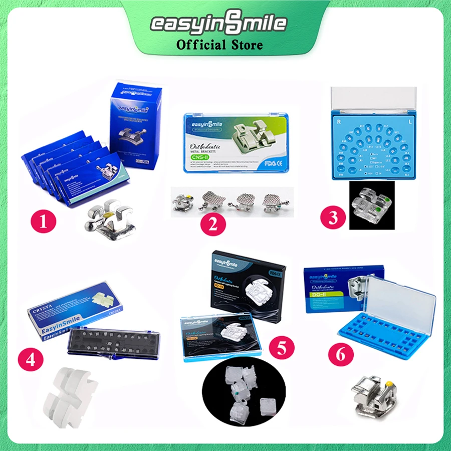 Material Dental Easyinsmile para Metal autoligado Roth/MBT 345 ranura.022 soporte Or población de alta calidad