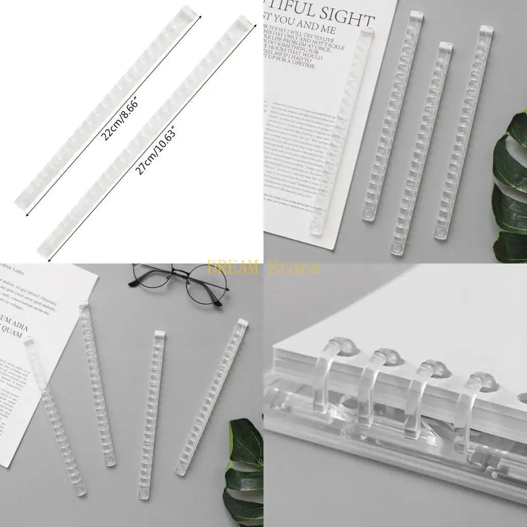 26-ring Clear Binding Clip for DIY B5 Loose-leaf Notebook Paper Binding best sale