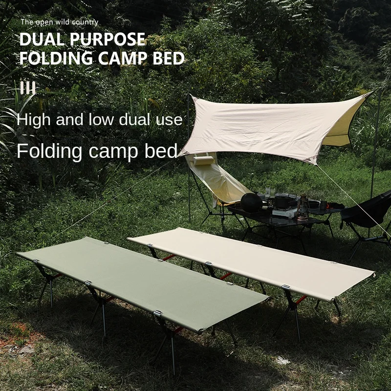 

Outdoor camping-cot height adjustable detachable picnic cots beach bed camp-bed portable folding camp bed camping equipment