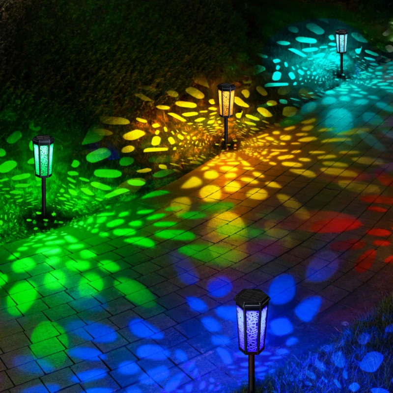 

LED Solar RGB Ground Mounted Lawn Light IP65 Outdoor Waterproof Courtyard Garden Corridor Decoration Atmosphere Lighting