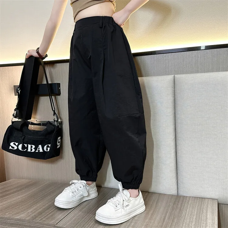 

Girls Bottoms Children 2024 New Spring and Summer Pants Simple Casual Style All-match Trousers Korean Simple Kid Pants