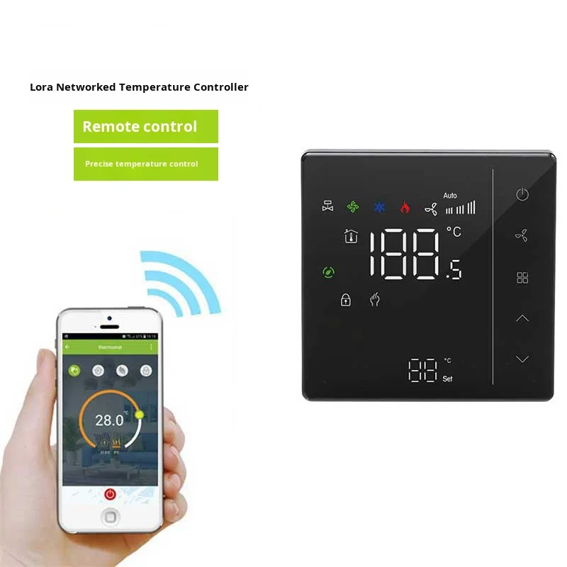 Wireless Thermostat Panel For Air Conditioner Fan Coil Central Air Conditioning Controller APP Voice Service Equipment