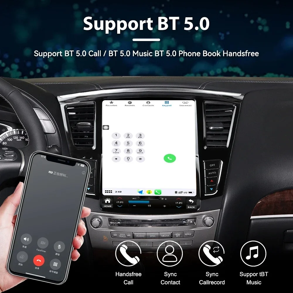 

Автомагнитола Android с мультимедиа и сенсорным экраном для Infiniti QX60 JX35 2013-2020, с Carplay, GPS-навигацией, Wi-Fi, 4G, головное устройство