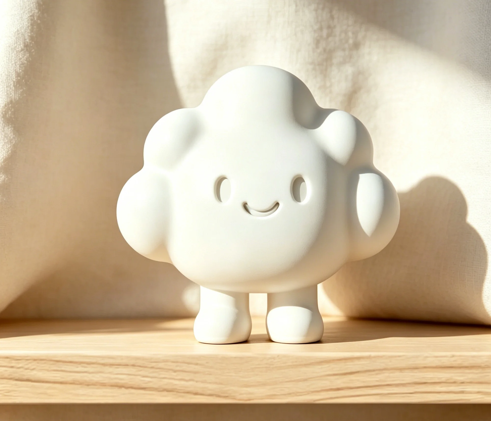 3D Happy Cloud Statue Cheerful Desk Decor Kawaii Room Accent for Bedroom Study Corner Creative Gift