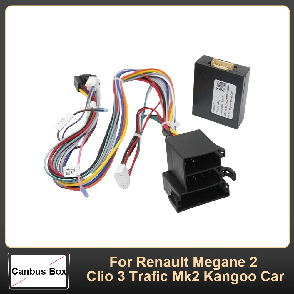 CAN Bus Decoder 16 Pin To ISO Radio Harness Adapter for Renault Megane 2 Clio 3 Trafic Mk2 Kangoo Car Android Wiring Cable