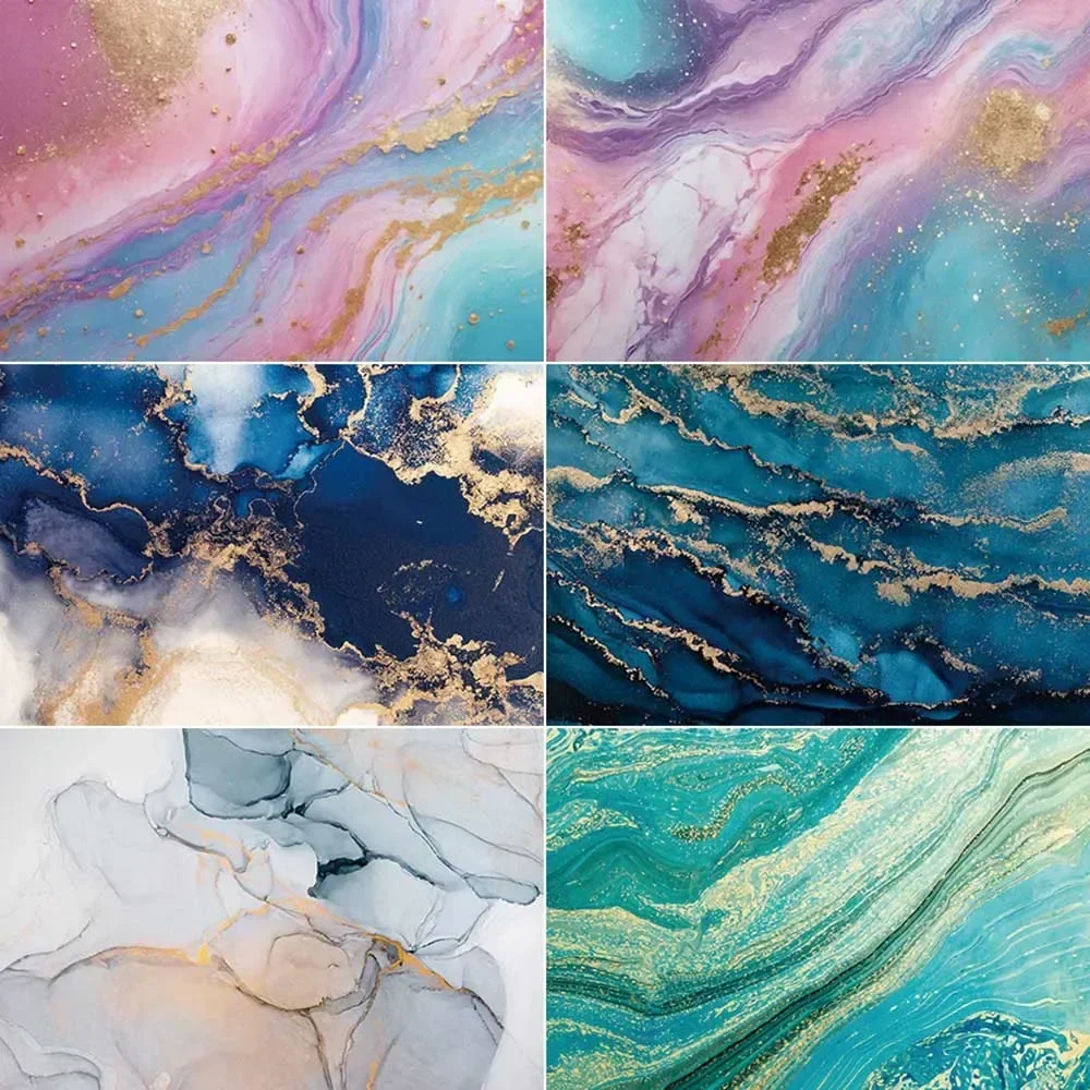 Bulan QG marmer abstrak seni latar belakang fotografi cairan biru Wallpaper pergerakan Photozone latar belakang Studio bayi Photobooth alat peraga