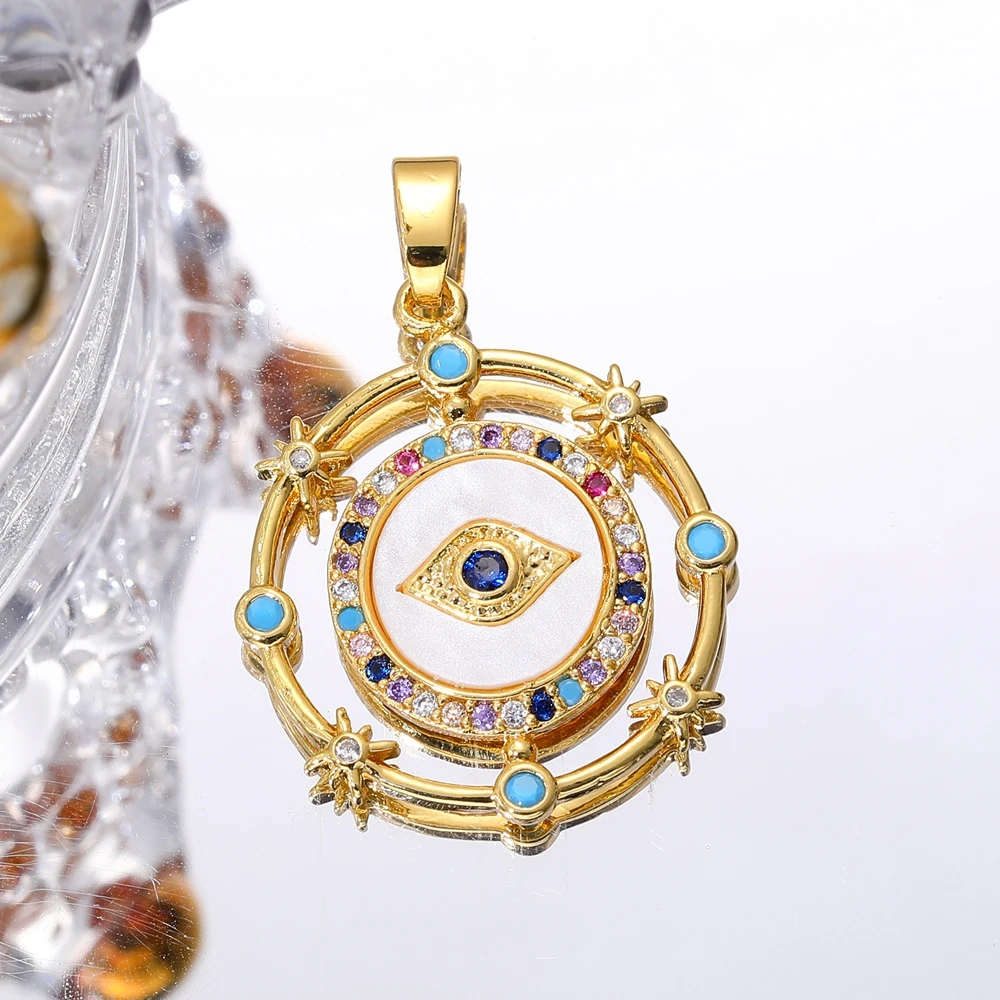 Juya Handicraft Colorful Enamel Pendants Slippers Hamsa Fatima Turkish Greek Evil Eye Charms For DIY Fashion Jewelry Making