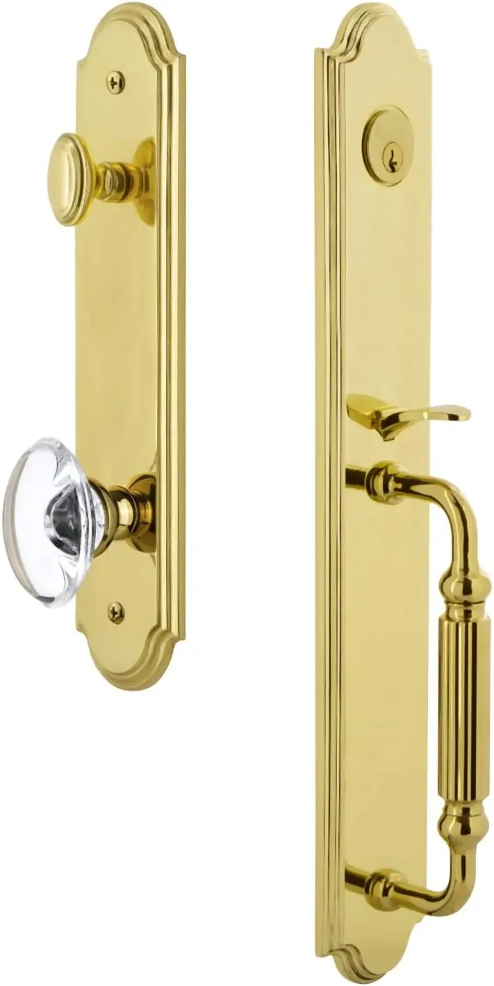 Grandeur Arcpro_Eset_238_Fg Arc - Keyed Different - Solid Brass Full Plate Single Cylinder Keyed Entry Handleset With Provence