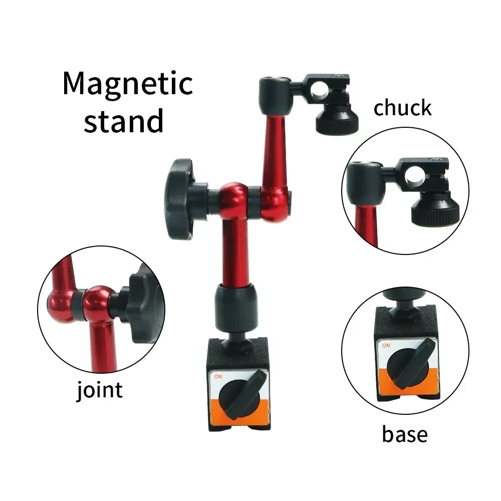 Shahe Mini Universal Flexible Magnetic Base Holder Stand For Indicator Gauge Magnetic Force 15KG