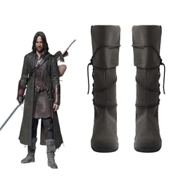 Aragorn Cosplay Boots Movie Costume For Men Retro Punk Lord Shoes Halloween Carnival Party Hunter Disguise Props