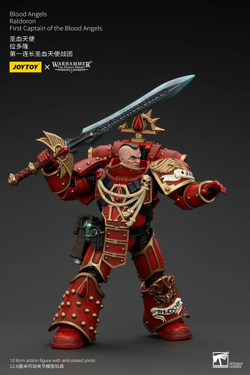 

JOYTOY Warhammer 30K 1/18 Blood Angels Raldoron First Captain of the Blood Angels Action Figure 12.6cm Soldier Figurine Model