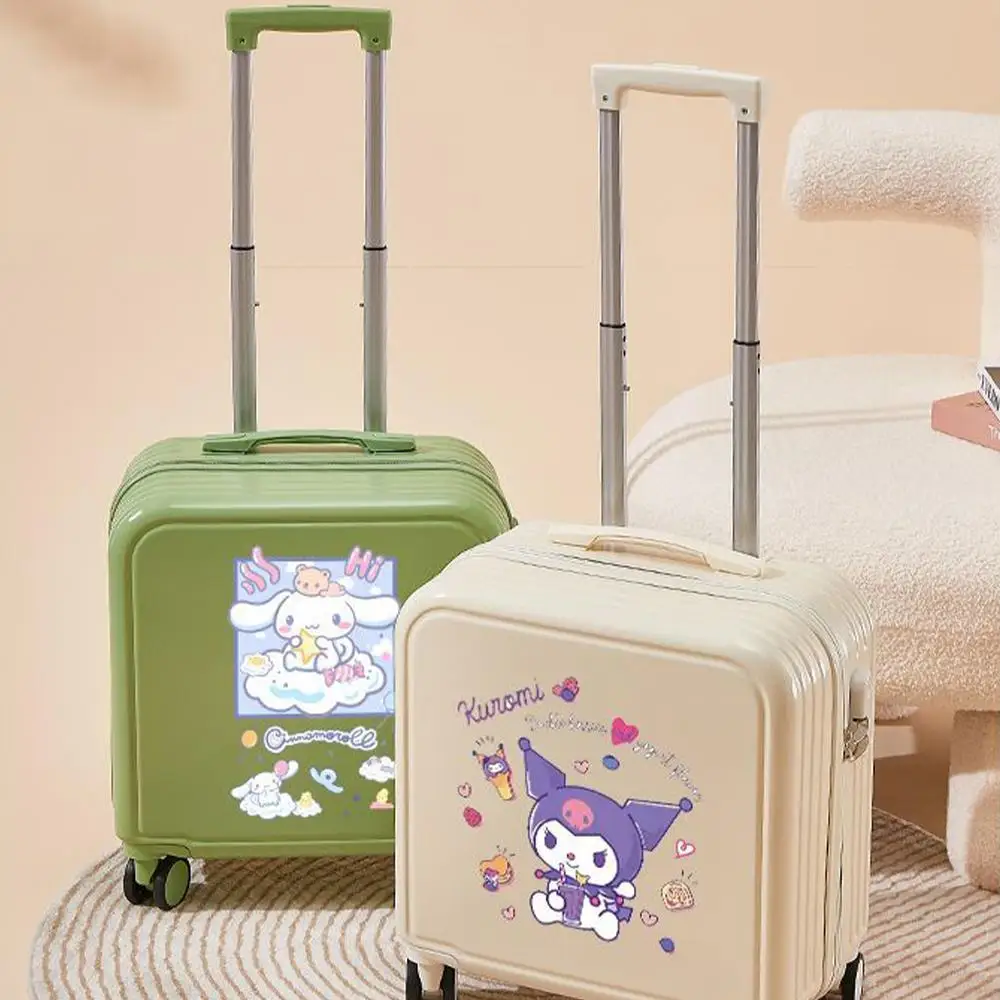 Kawaii 18 20 pollici valigia Sanrioed Kuromi Cartoon Cinnamoroll Travel Password Box Anime Boarding Trolley Case regalo per studenti