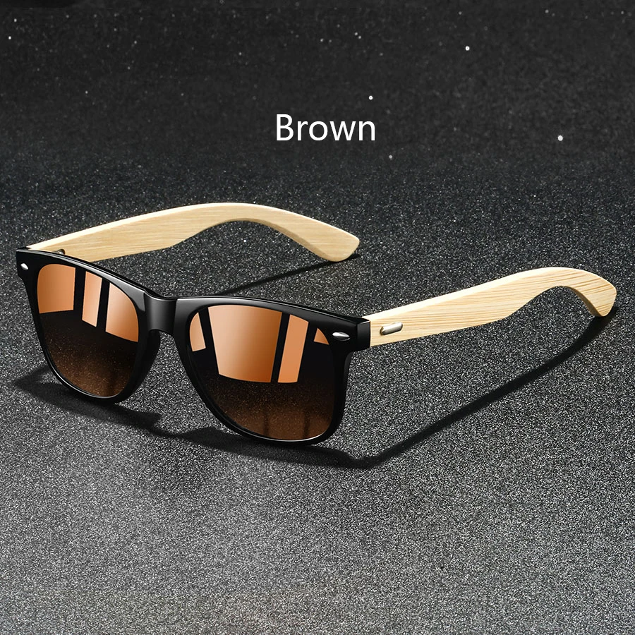 Mode Bamboe Hout Vintage Vierkante Zonnebril Houten Mannen Vrouwen Luxe Merk Designer Zonnebril Rijden Vissen UV400 Brillen