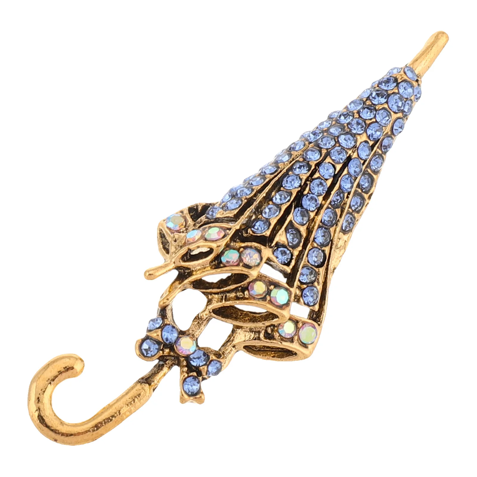 

Umbrella Brooch Rhinestone Pins for Women Stylish Dress Scarf Lapel Accessories Fashion Jewelry Metal Alloy Durability