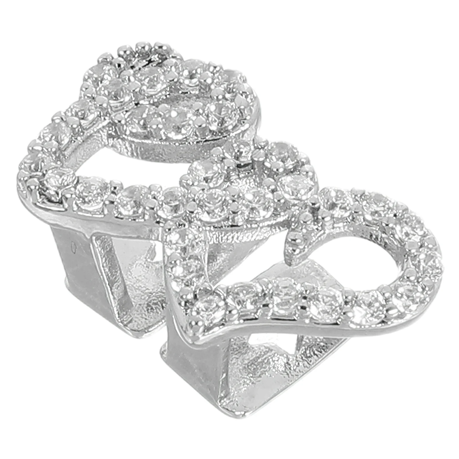 أعلى الأسنان قبعة الشواية مزدوجة القلب تصميم تألق حجر الراين الفم شواء مجموعة ل الهيب هوب نمط مجوهرات الرجال النساء حزب الحسنات #6