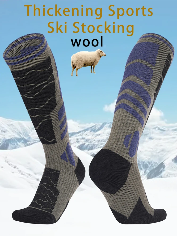 AliExpress 1 Pair Merino Wool Cotton Winter Men Warm Ski Socks Thicker Sports Snowboard Cycling Soccer Socks