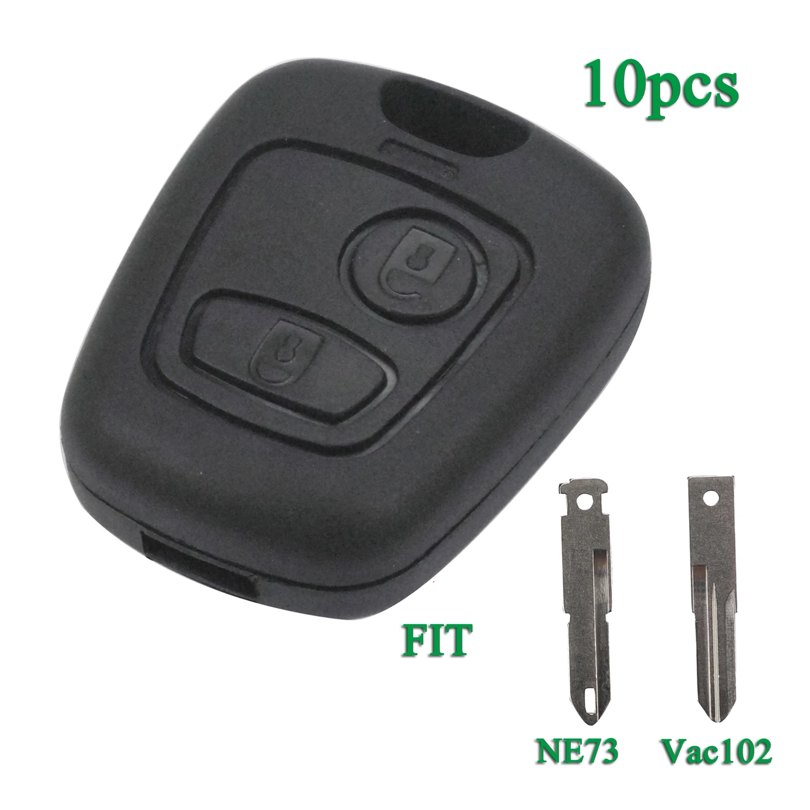 

Bilchave 10pcs NE73/vac102 Blade 2BT Remote Key Shell Fob Replacement For Citroen C1 C4 For Peugeot 107 207 307 407 206 306 406