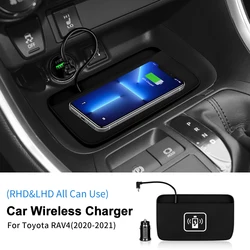 for Toyota Rav4 Rav 4 xa50 2019 2020 2021 2022 Car Wireless Charger 15W Mobile Phone Fast Charging Holder LHD RHD Accessories