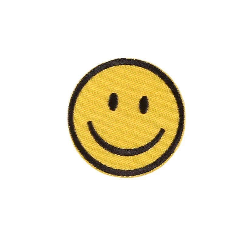 FZdiy Patches for Clothing Cartoon Smiling Face Thermoadhesive Patch Iron on Patches Embroidery Applique on Clothes