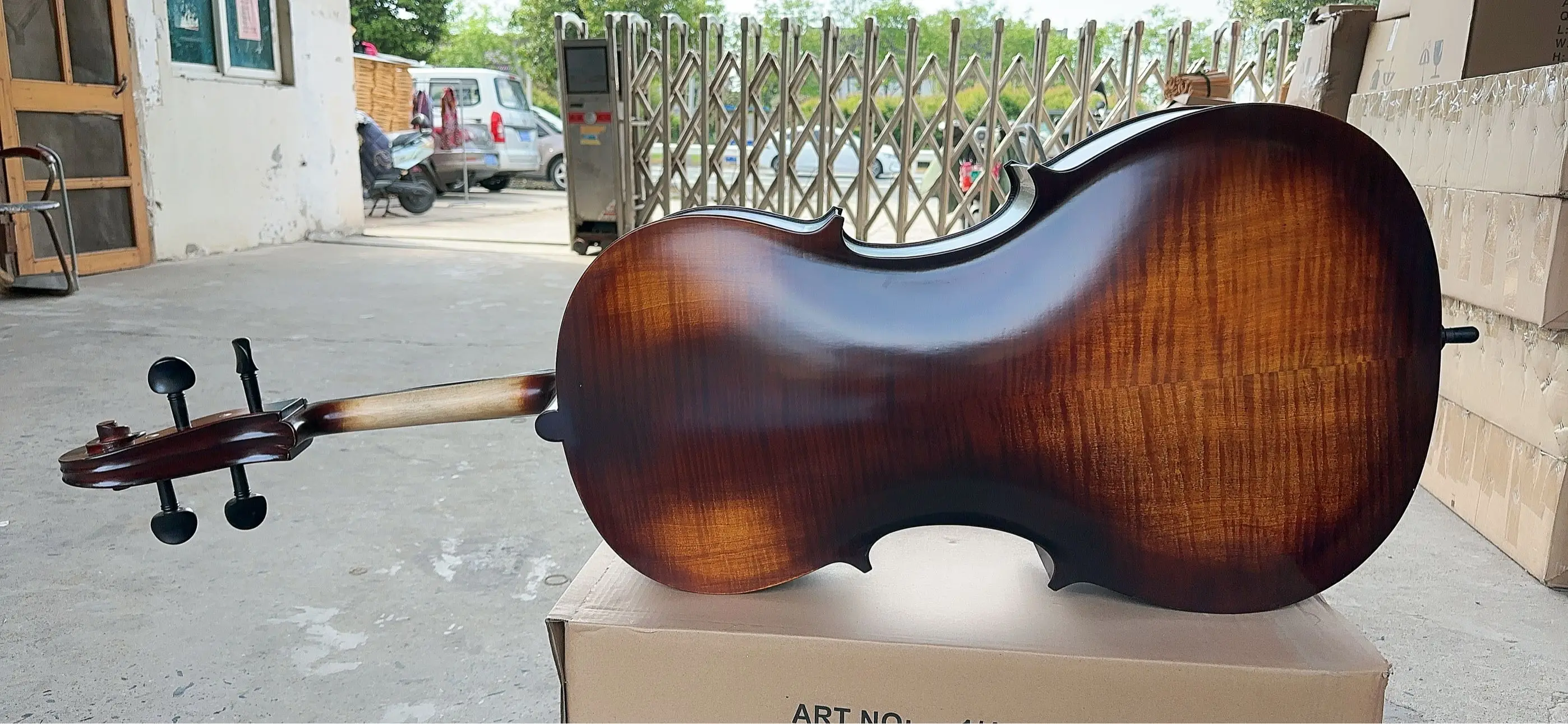 Premium 4/4 Full Size Electric Acoustic Cello Solid Wood Stringed Musical Instrument Ebony Fingerboard For Professional