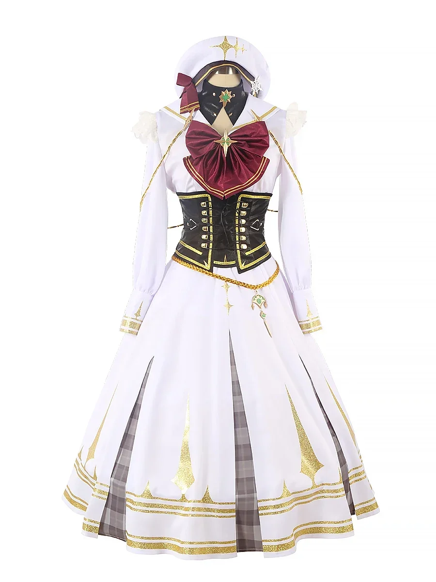 

Индивидуальный костюм для косплея NIJISANJI Vtuber EN ILUNA Aia Amare, белая аниме-игровая одежда, женское настраиваемое платье для косплея