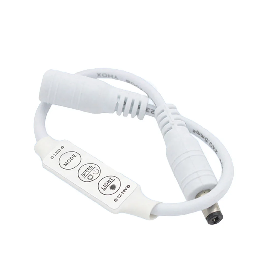 DC12V Single Color LED Strip Controller IR/RF Remote Control 3-key Adjust the Brightness of the Light Multiple Modes Dimmers