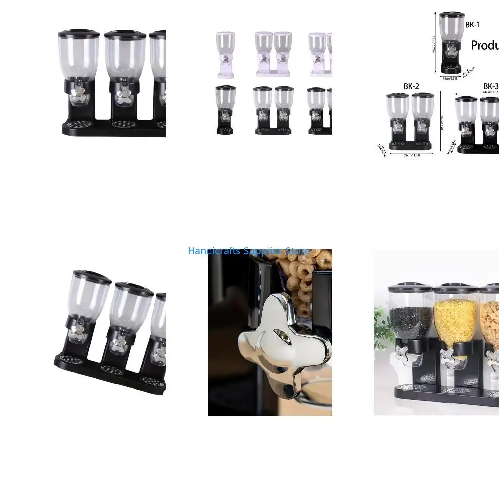 R1WA Sturdy ABS Cereal Dispenser Featuring Double Storage Tanks and Triple Control for Freshing Safety