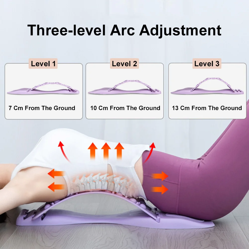 Back Stretcher Multi-Level Adjustable Massager Waist Neck Lumbar Cervical Spine Fitness Lumbar Support Massager Yoga Tool Relax - Image 2